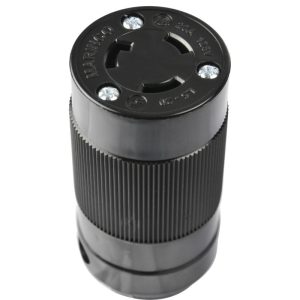 20A 125V 2P 3W (L5-20R) Standard NEMA Locking Connector - Black