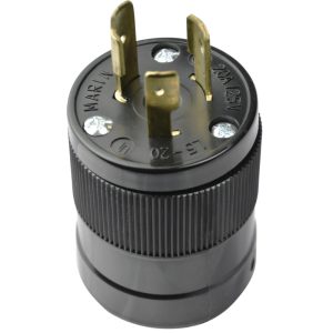 20A 125V 2P 3W (L5-20P) Standard NEMA Locking Plug - Black