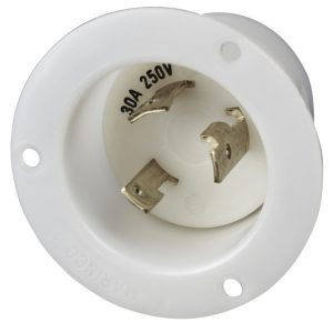 bmc-marinco-306FI.jpg 30A 250V 2P3W (L6-30R) Standard NEMA Flanged Inlet