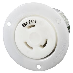 30A 250V 2P3W (L6-30R) Standard NEMA Flanged Outlet