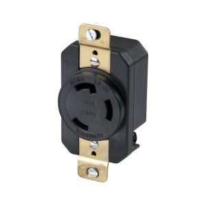 30A 250V 2P3W (L6-30R) Standard NEMA Locking Receptacle