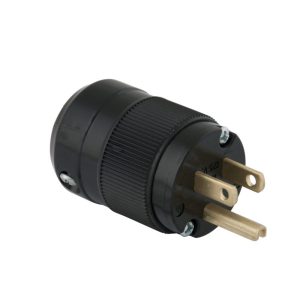 15A 125V 2P 3W (5-15P) Standard Plug - Black Body in a Black Housing