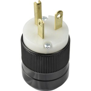 20A 250V 2P 3W (6-20P) Standard Plug - White Body in a Black Housing