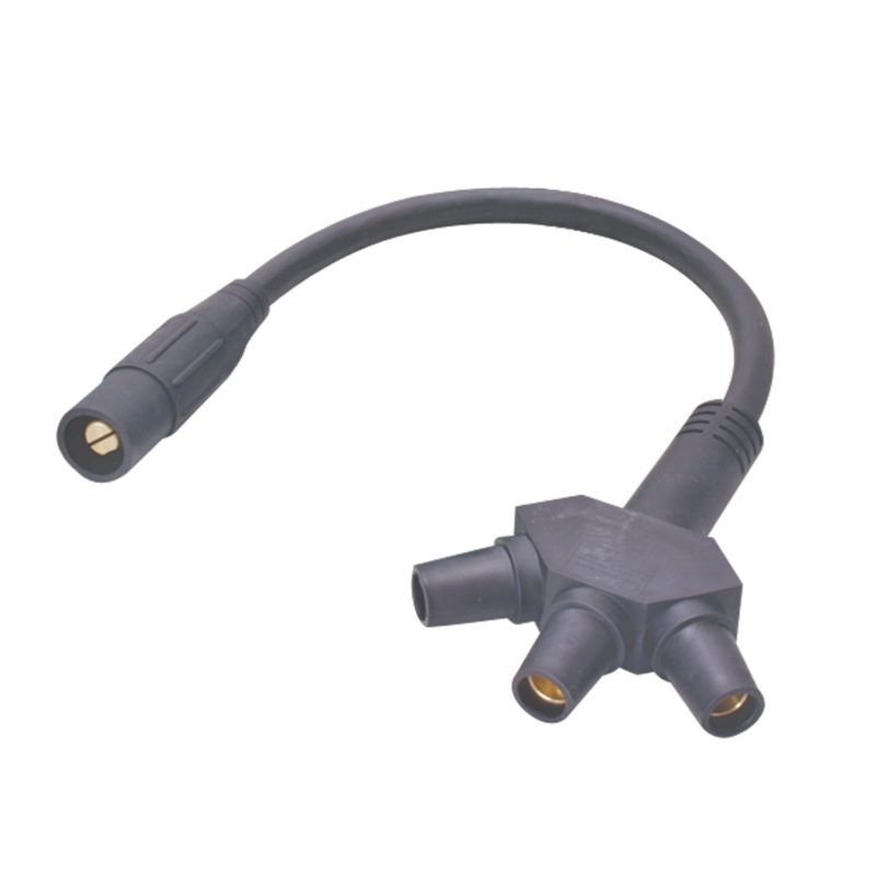 CLS Assembled Adapters Soft 3Fer (M-F-F-F) - Black (A)