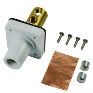 CL 16 Series Panel Mount (400A / 600V) #2 - 2/0 AWG; Double Set Screw; Female - White (B)