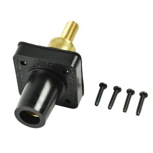 CL 16 Series Panel Mounts (400A / 600V) Threaded Stud Female - Black (A) Extended Shoulder
