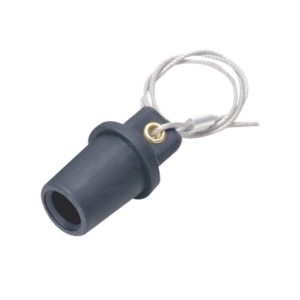 CL CLS Series Protective Cap for Male Connections 20" Lanyard - Black (A)