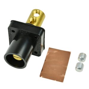 CL 16 Series Panel Mounts Inlet (400A / 600V) Male - Black (A) Drill Out No Screws