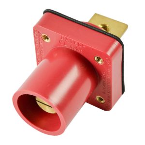 CL 16 Series Panel Mounts Inlet (400A / 600V) Male Bus Bar - Red