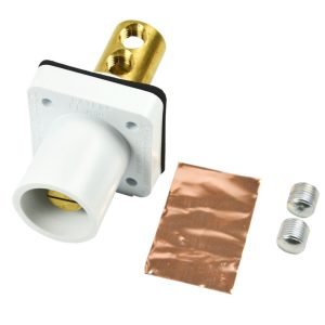 CL 16 Series Panel Mounts Inlet (400A / 600V) Male - White (B) Drill Out