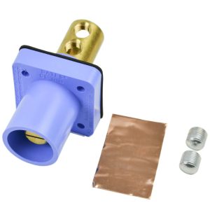 CL 16 Series Panel Mounts Inlet (400A / 600V) Male - Blue (D) Drill Out