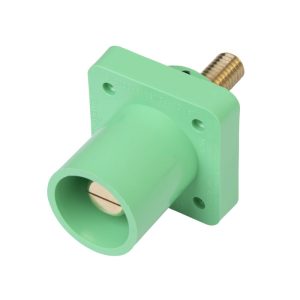 CL 16 Series Panel Mount Inlet (400A / 600V) 1.125" Threaded Stud Male - Green (E)
