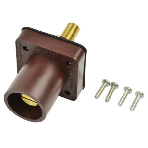 CL 16 Series Panel Mount Inlet (400A / 600V) 1.125" Threaded Stud Male - Brown (F)