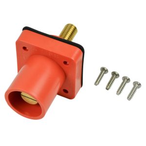 CL 16 Series Panel Mount Inlet (400A / 600V) 1.125" Threaded Stud Male - Orange (G)