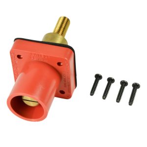 CL 16 Series Panel Mount Inlet (400A / 600V) Threaded Stud Male - Orange (G) Extended Shoulder