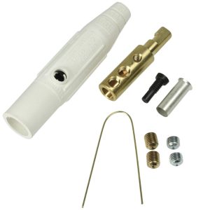 CLM Series Inline Single Pin Connectors (150A / 600V) #8 - #2 AWG Male - White (B)