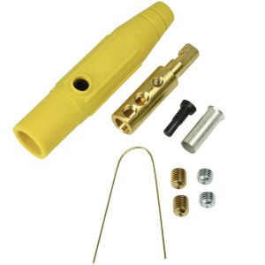 CLM Series Inline Single Pin Connectors (150A / 600V) #8 - #2 AWG Male - Yellow (H)