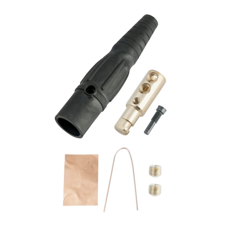 CLS 16 Series Inline Single Pin Connector (400A / 600V) #6 - #2 AWG Male - Black (A)