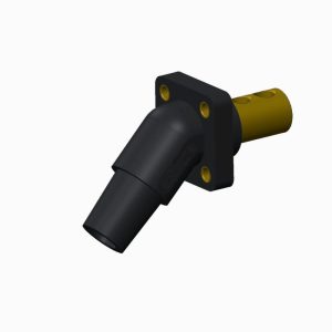 CLS 45 Degree 16 Series Receptacle Panel Mount (400A / 600V) Double Set Screw; Female - Black (A)