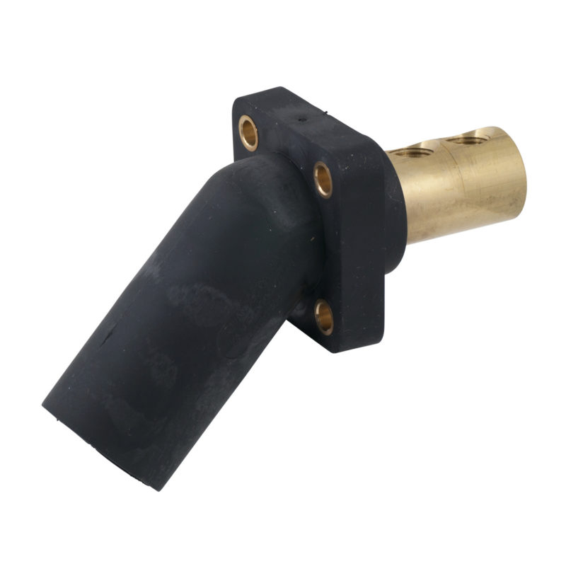 CLS 45 Degree 16 Series Inlet Panel Mount (400A / 600V) Double Set Screw; Male - Black (A) - Image 2