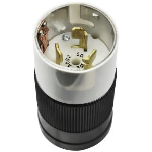 50A 3 Phase 250V 3P4W Locking Plug