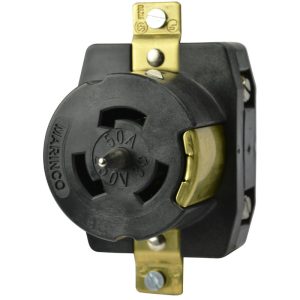 50A 3 Phase 250V 3P4W Locking Receptacle