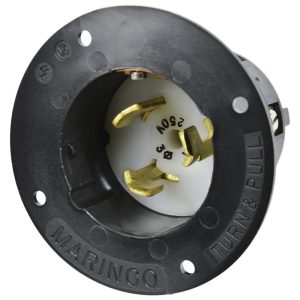 50A 3 Phase 250V 3P4W Flanged Inlet