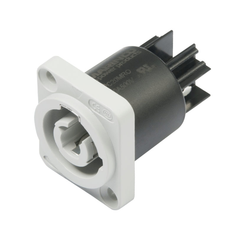 20A 500V PANEL MOUNT OUTPUT GREY